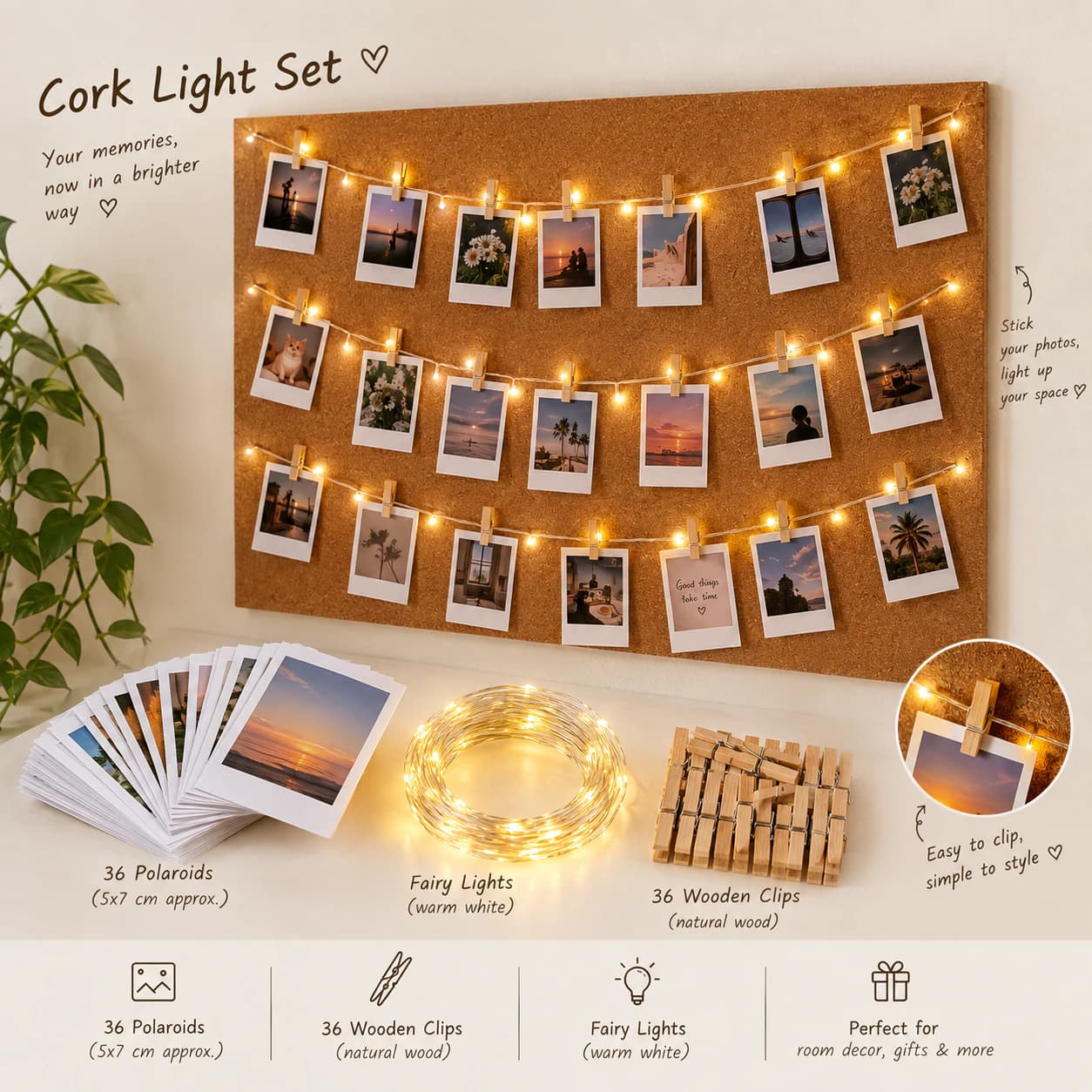 polaroid light set 36 polaroids